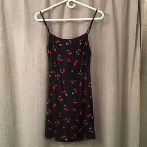 Black cherry print dress